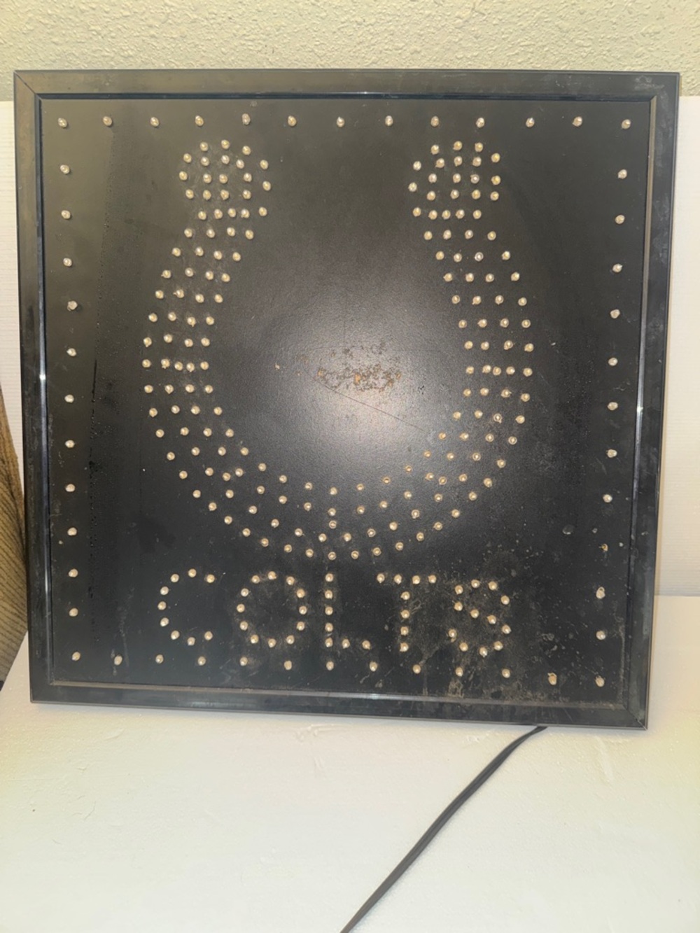 Blue LED Horseshoe Wall Art